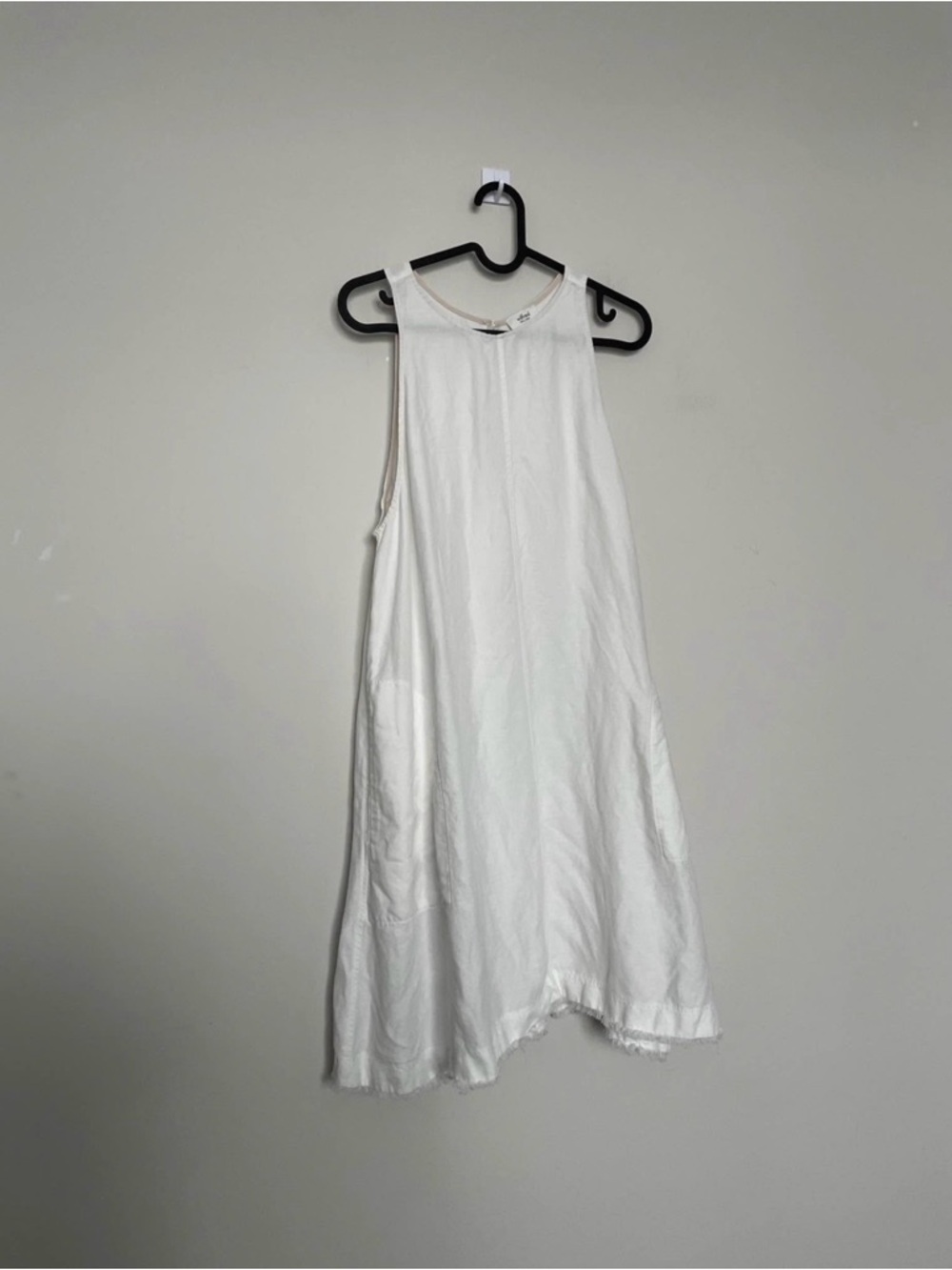 Aritzia Lightweight White Linen A-Line Pocket Dress - Picture 3 of 7